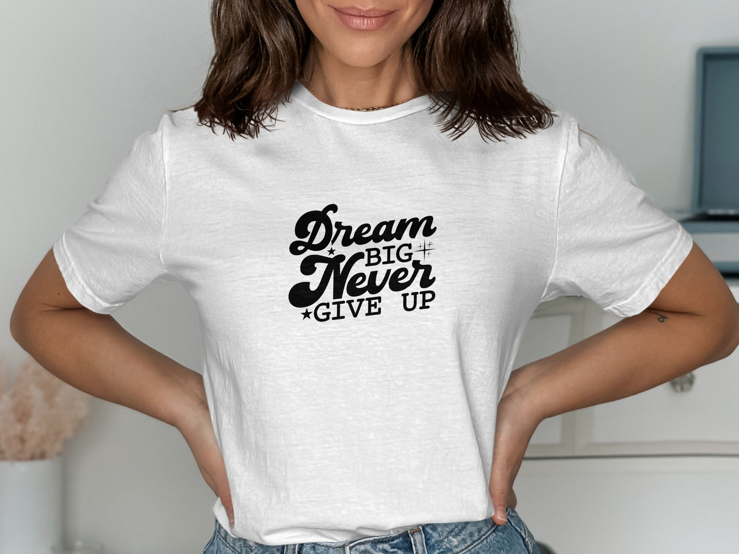Dream Big Never Give Up Graphic T-Shirt product