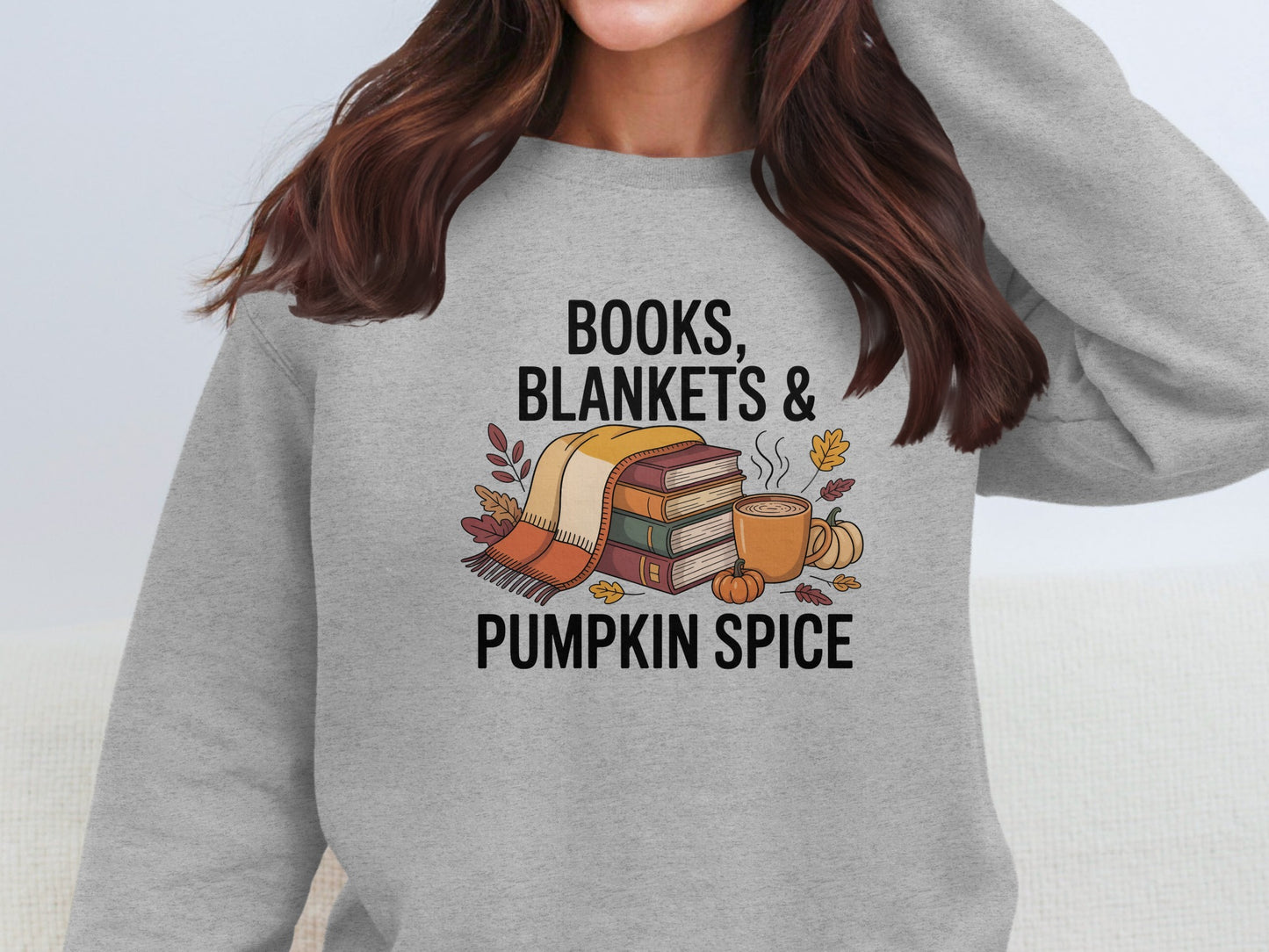 Cozy Books Blankets Pumpkin Spice Sweater