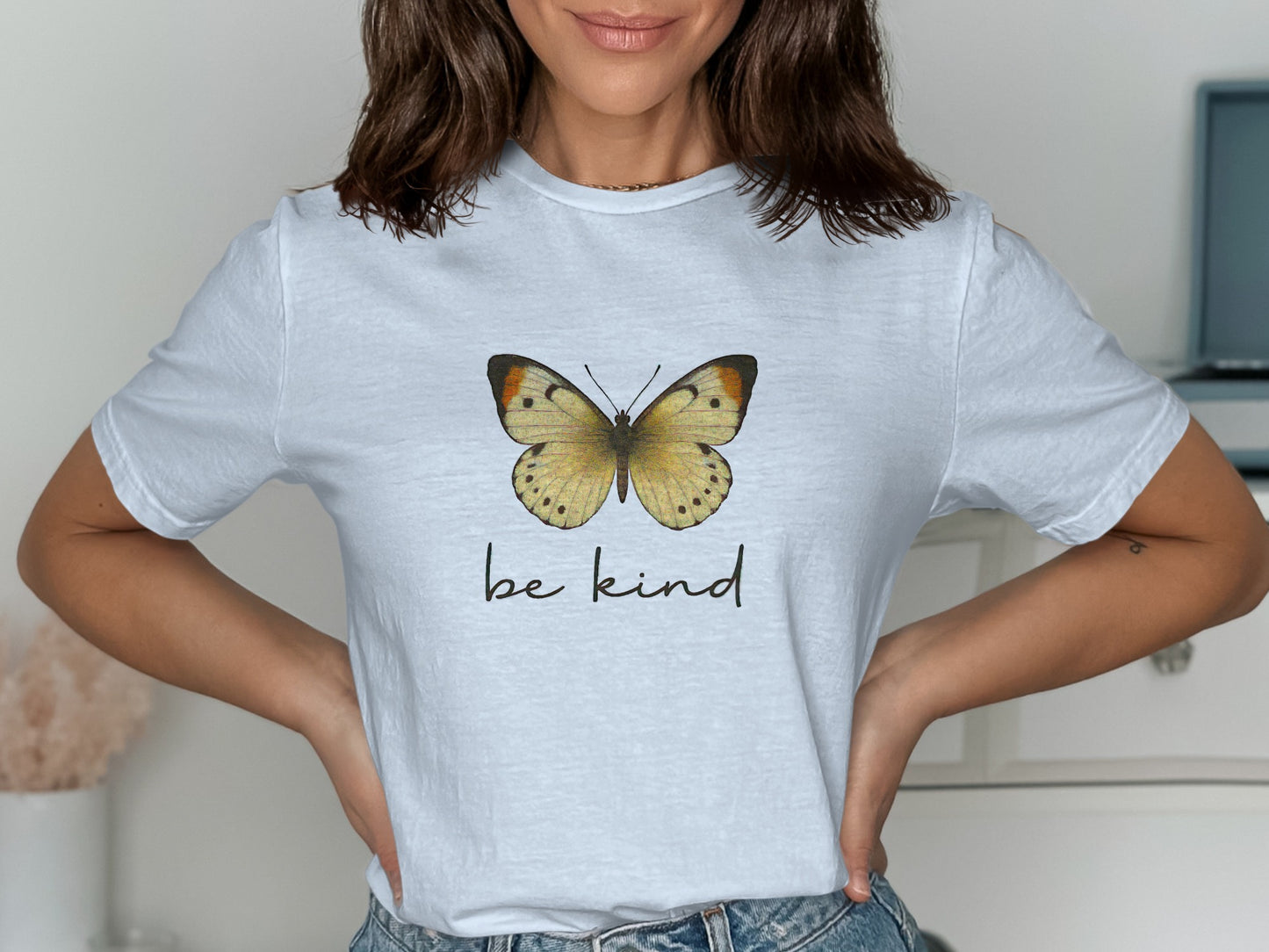 Be Kind Butterfly Graphic Design Tee Shirt product type