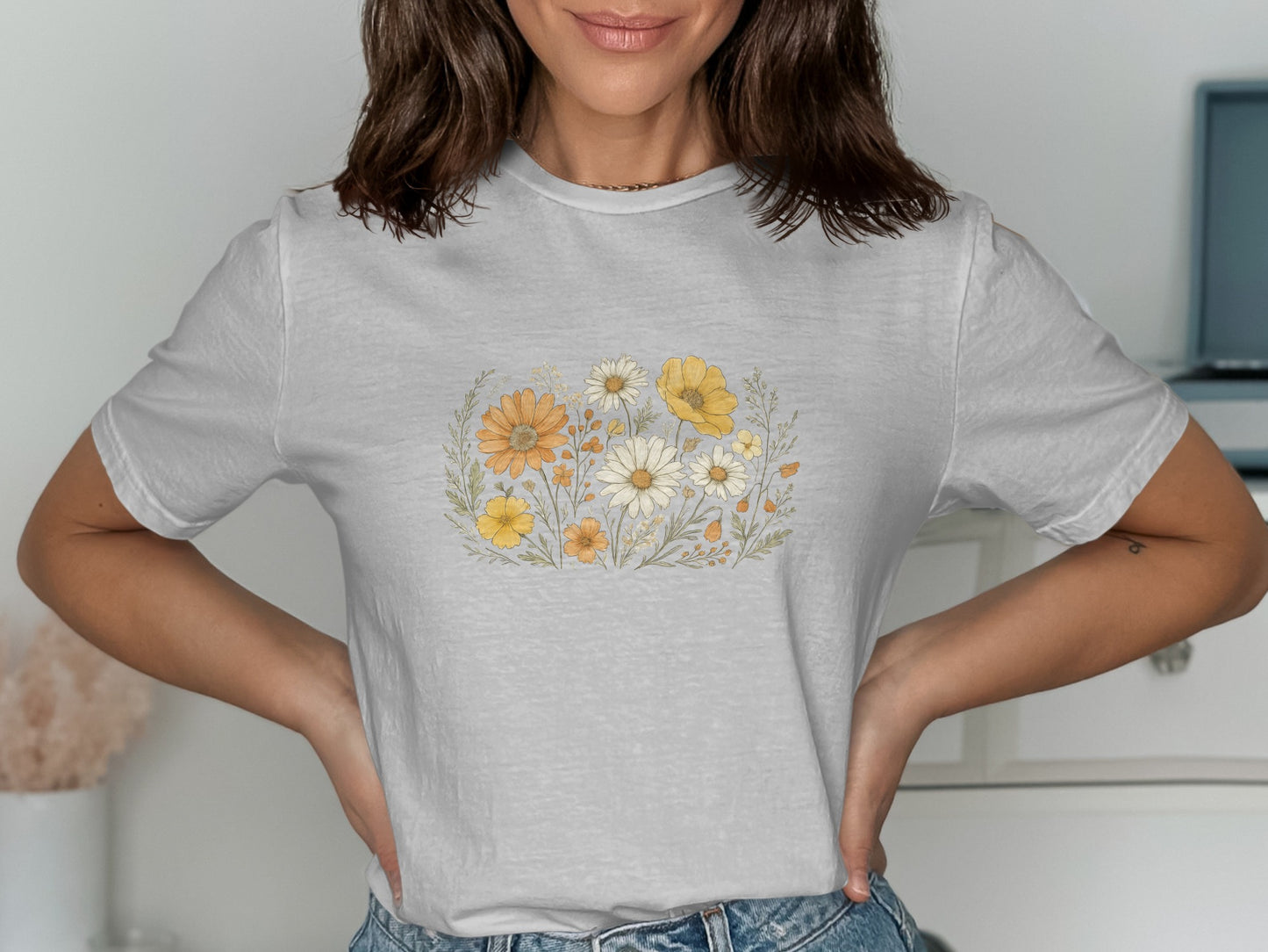 Colorful Floral Pattern Graphic Women's T-Shirt product