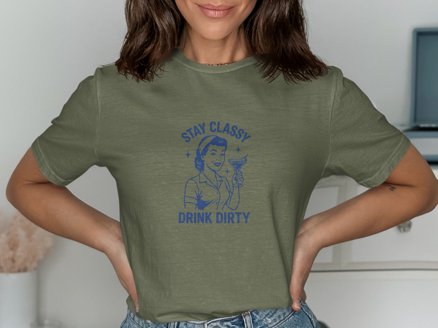 Stay Classy Drink Dirty Vintage Graphic T-Shirt product type