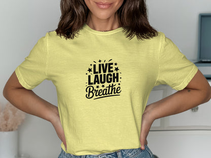 Live Laugh Breathe Inspirational T-shirt product
