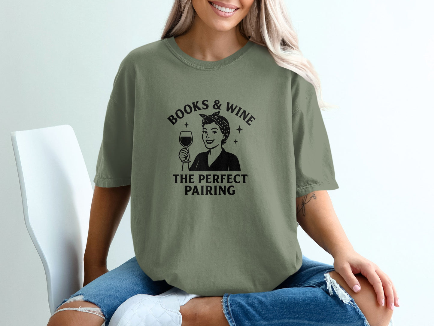 Books and Wine The Perfect Pairing T-Shirt product type