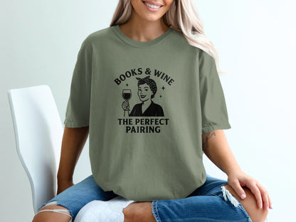 Books and Wine The Perfect Pairing T-Shirt product type
