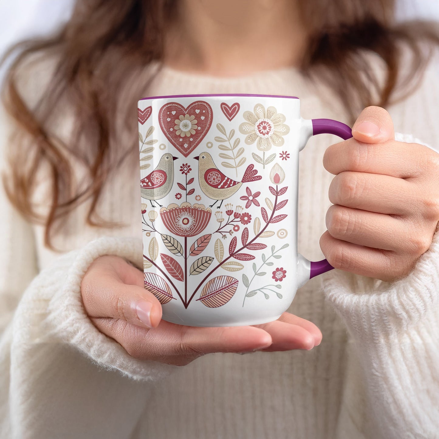 Beautiful Floral Patterned Coffee Mug Gift