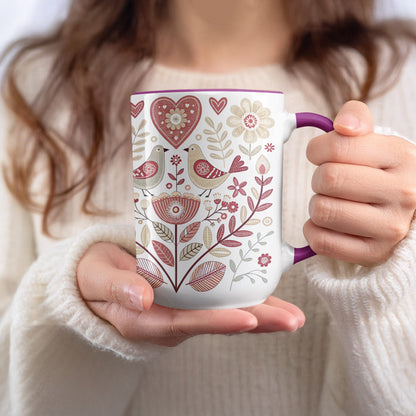 Beautiful Floral Patterned Coffee Mug Gift