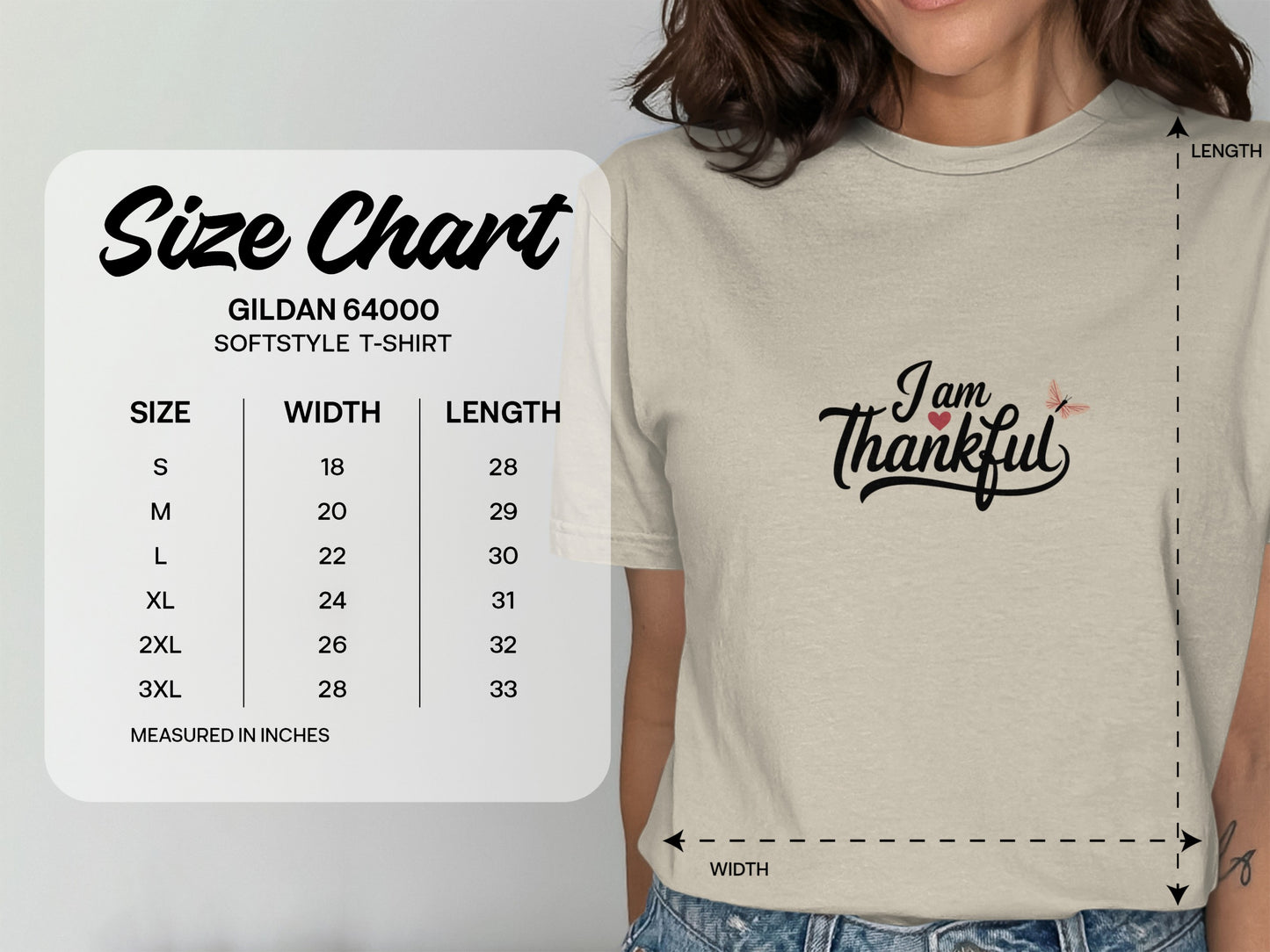 I am Thankful Graphic Softstyle T-shirt product type