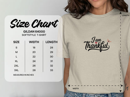 I am Thankful Graphic Softstyle T-shirt product type