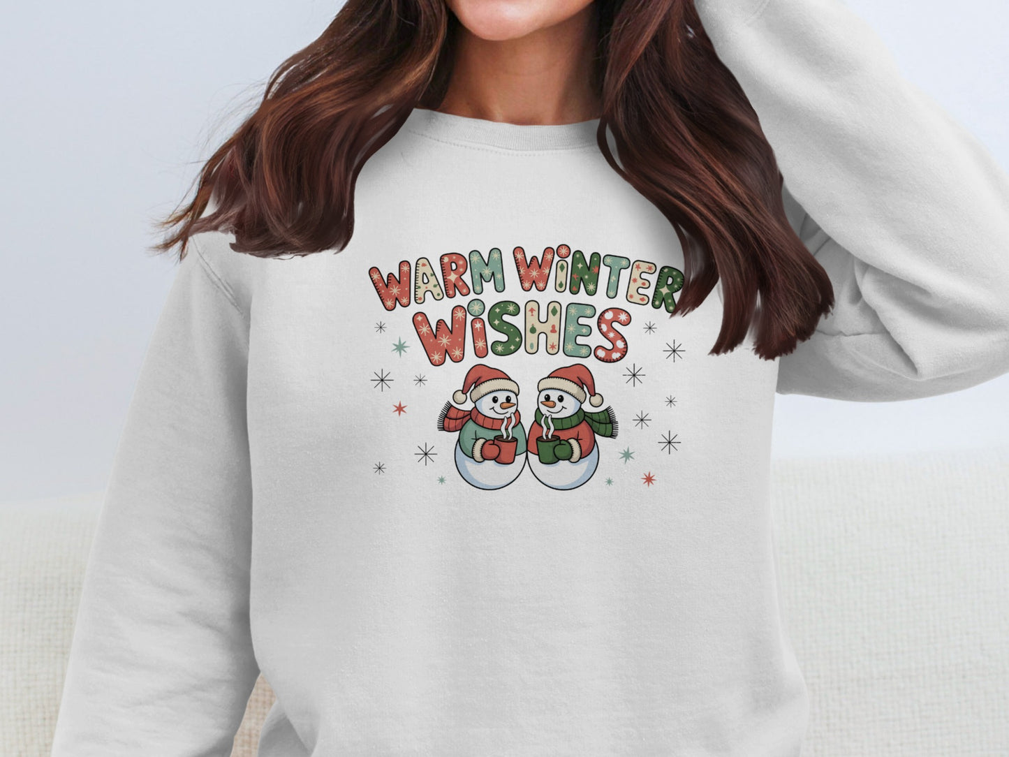 Warm Winter Wishes Snowmen Sweatshirt For Cozy Days
