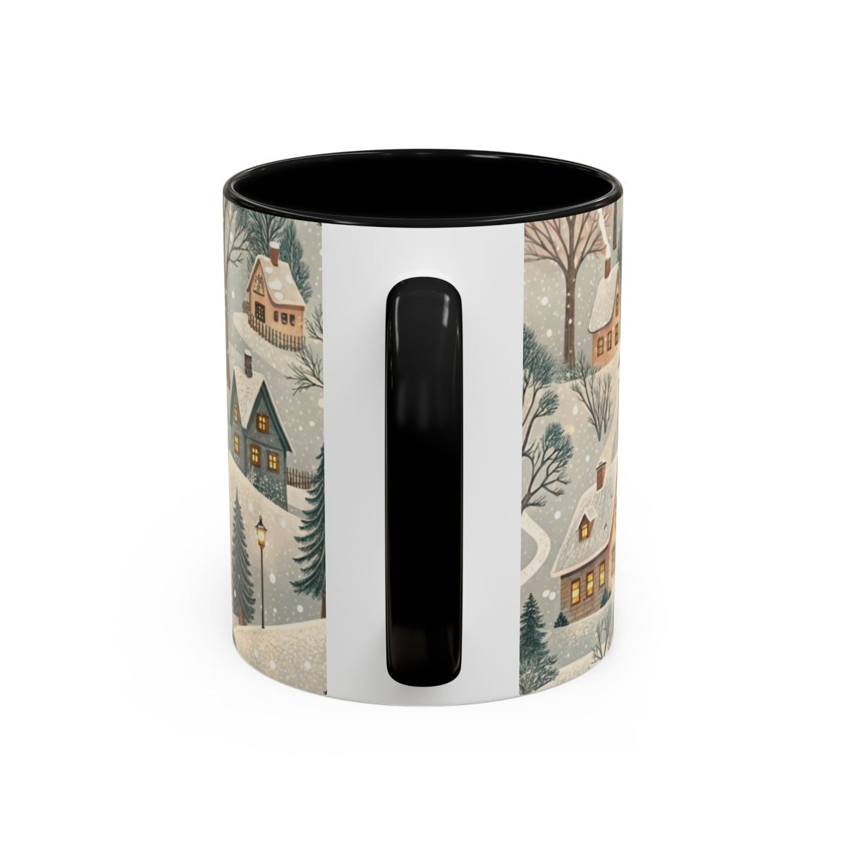 Snowy Village Scene Winter Mug Product