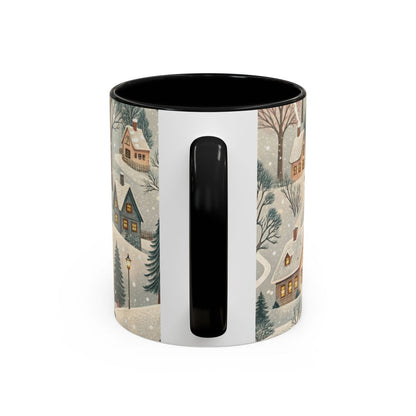 Snowy Village Scene Winter Mug Product