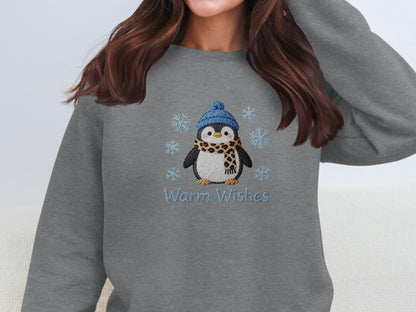 Warm Wishes Penguin Design Sweatshirt Product