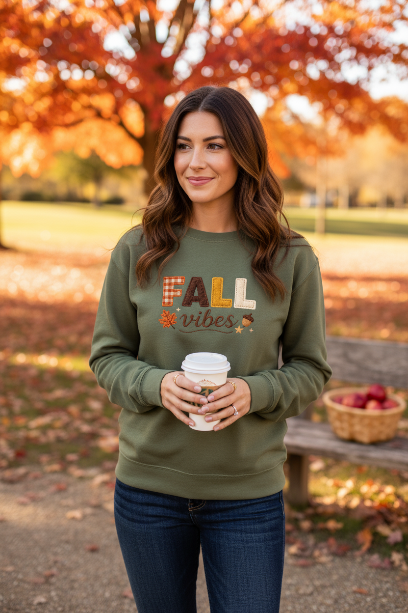 Fall Vibes Cozy Autumn Sweatshirt