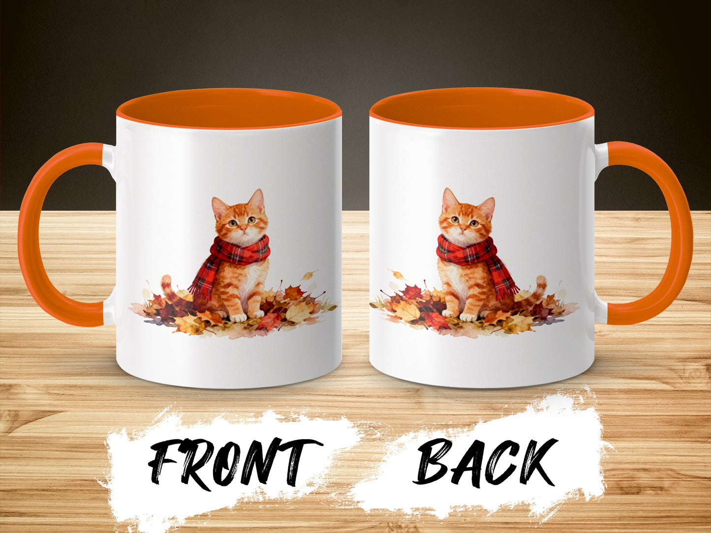 Cute Autumn Cat in Scarf Coffee Mug product