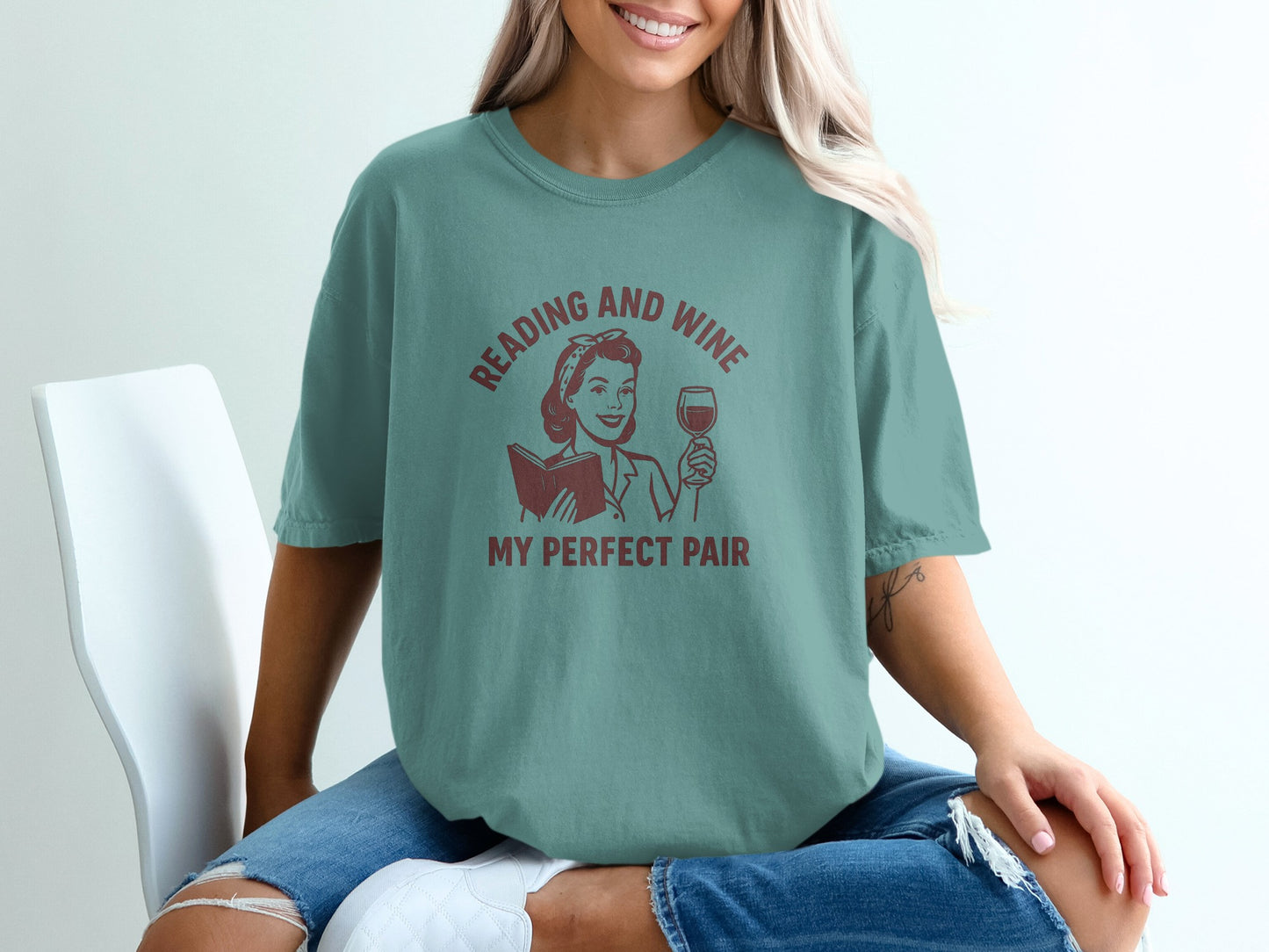 Reading And Wine My Perfect Pair Graphic T-Shirt product type