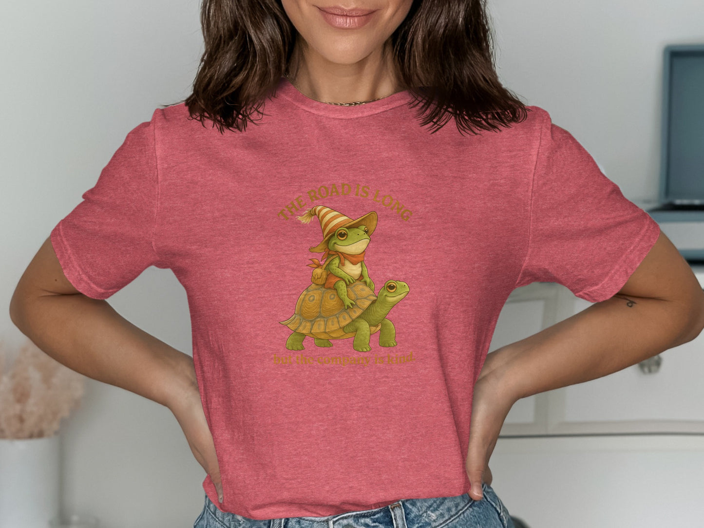 The Road is Long Cute Turtle Graphic Tee product