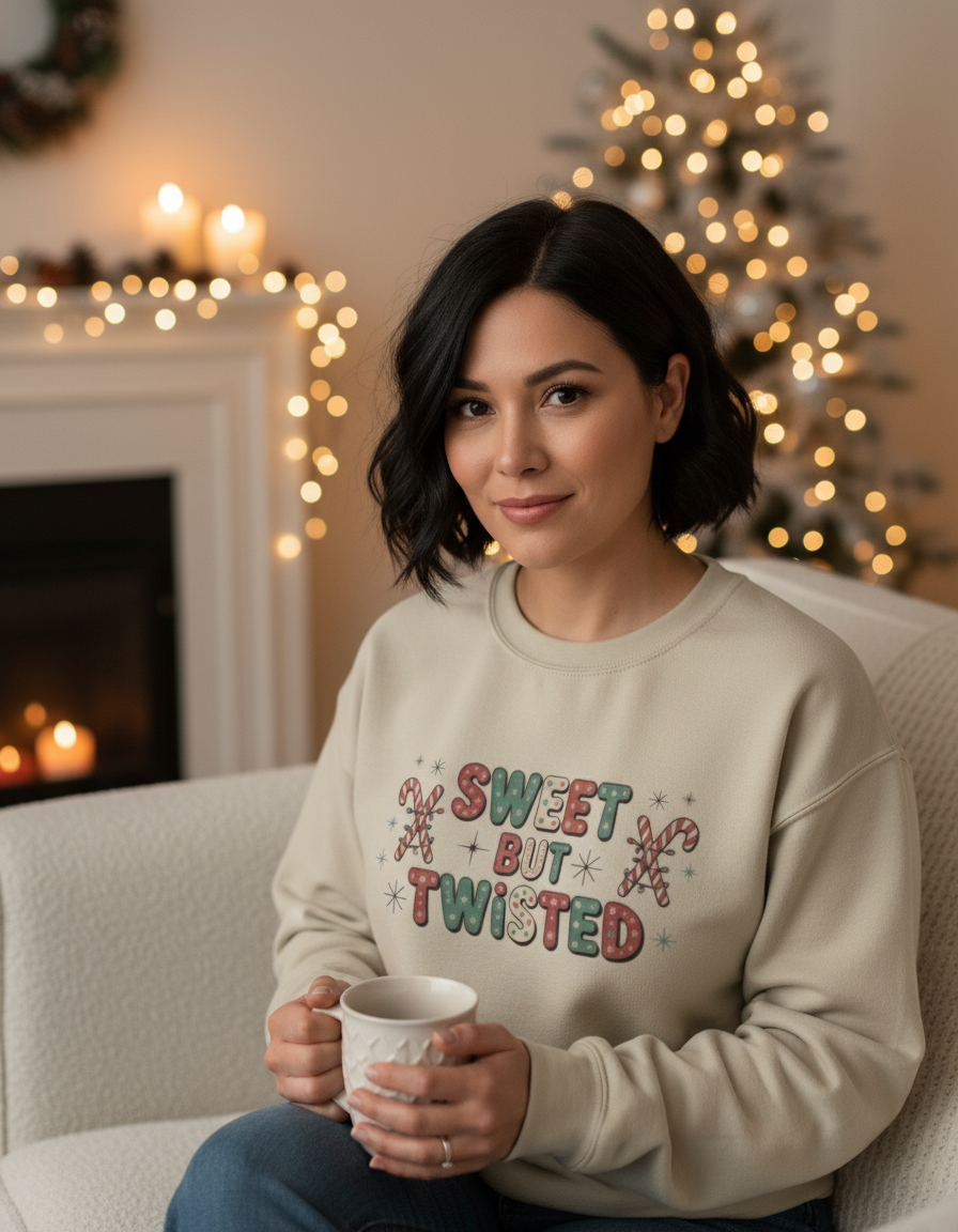 Sweet But Twisted Holiday Graphic Sweatshirt