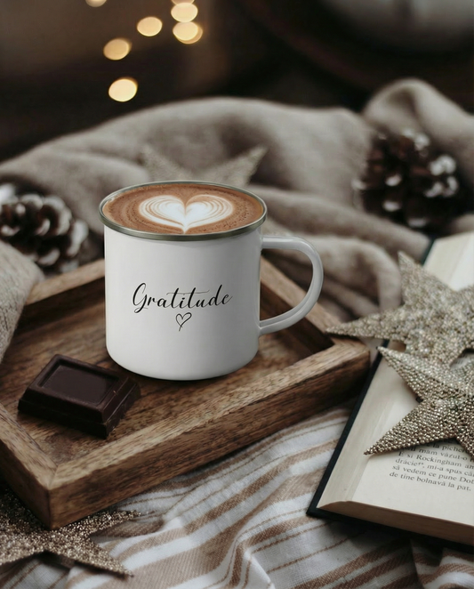 Gratitude Enamel Coffee Mug