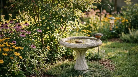 Bird Bath Ideas That Actually Bring Birds Back