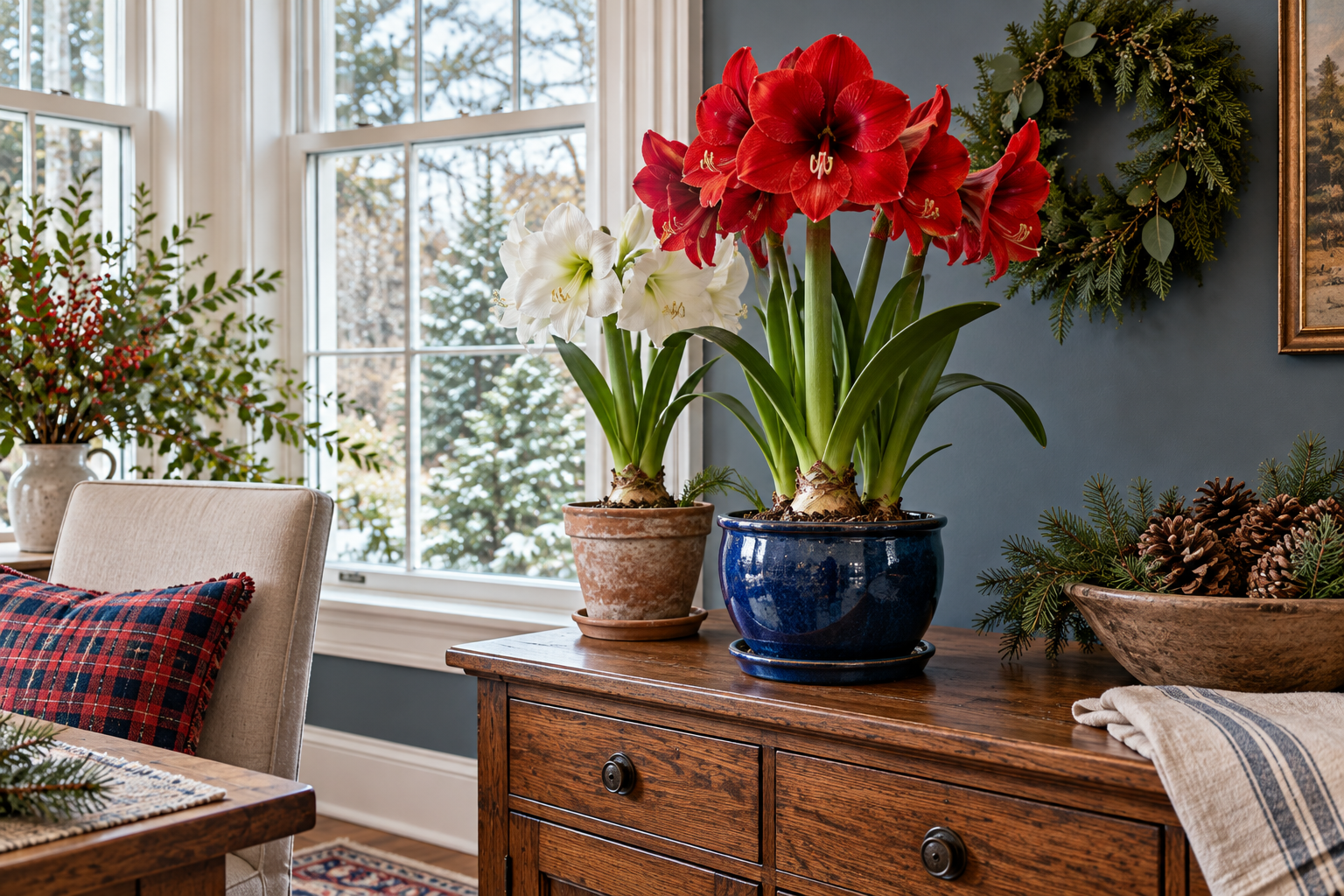 12 Amaryllis Flower Arrangements for Christmas