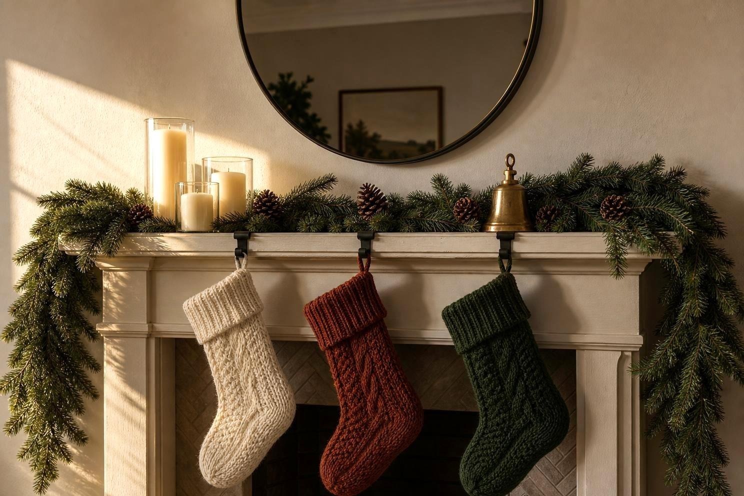 Christmas Mantel Decor That Fits the Mantel You Have