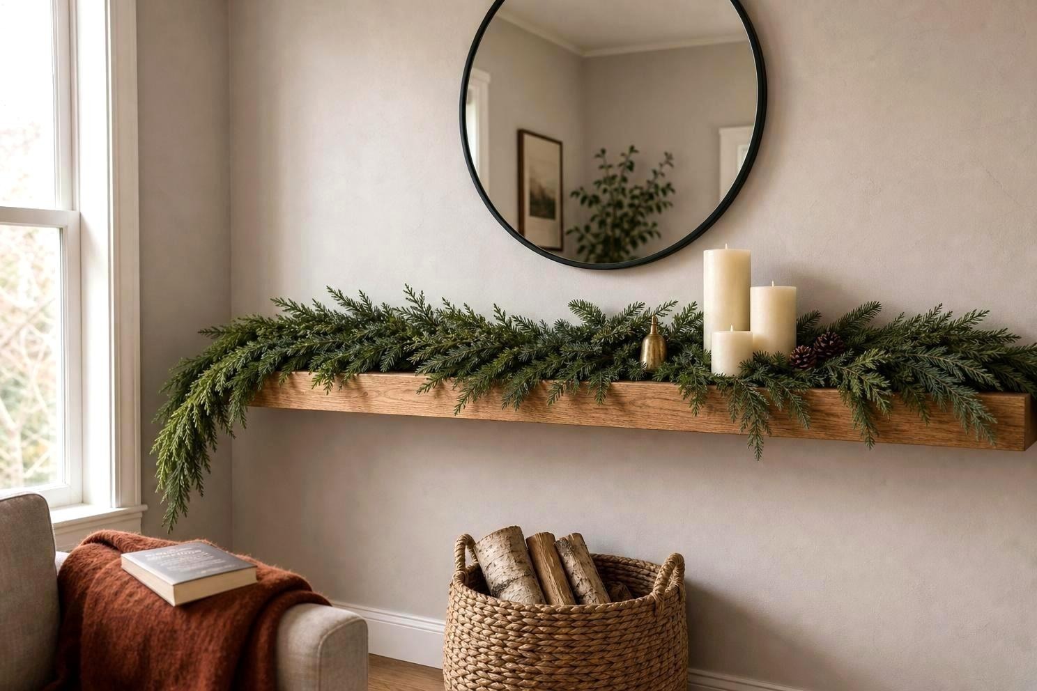 Christmas Mantel Ideas When There Is No Fireplace