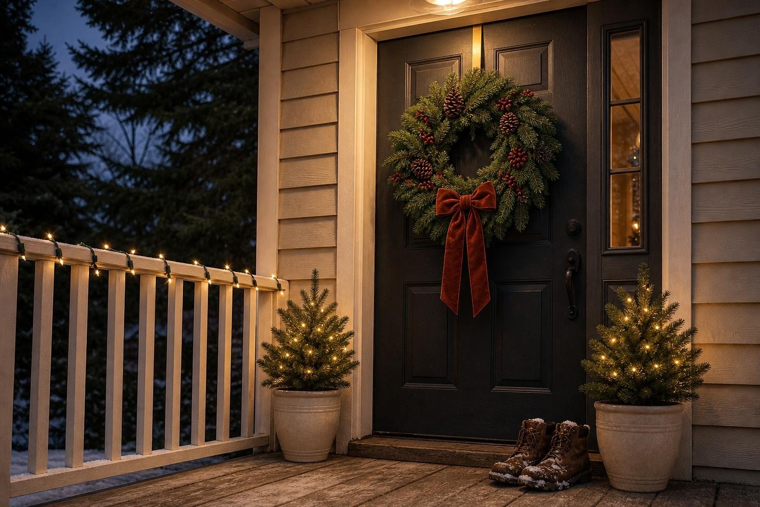 Christmas Porch Decor That Works on a Small Porch