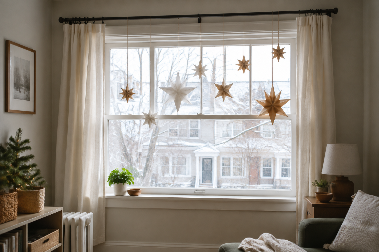 7 Christmas Window Decorating Ideas for Renters