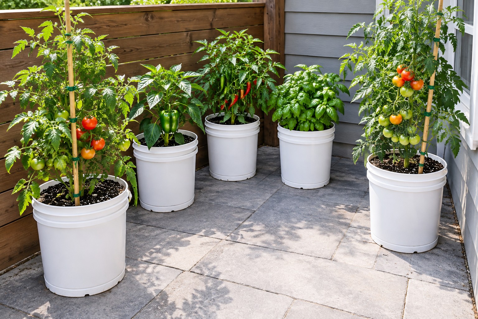 Container Vegetable Garden: 5 Layouts for a Small Patio