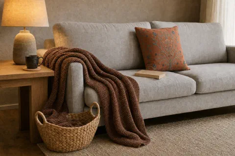 Cozy Up the Living Room for Fall, No New Sofa