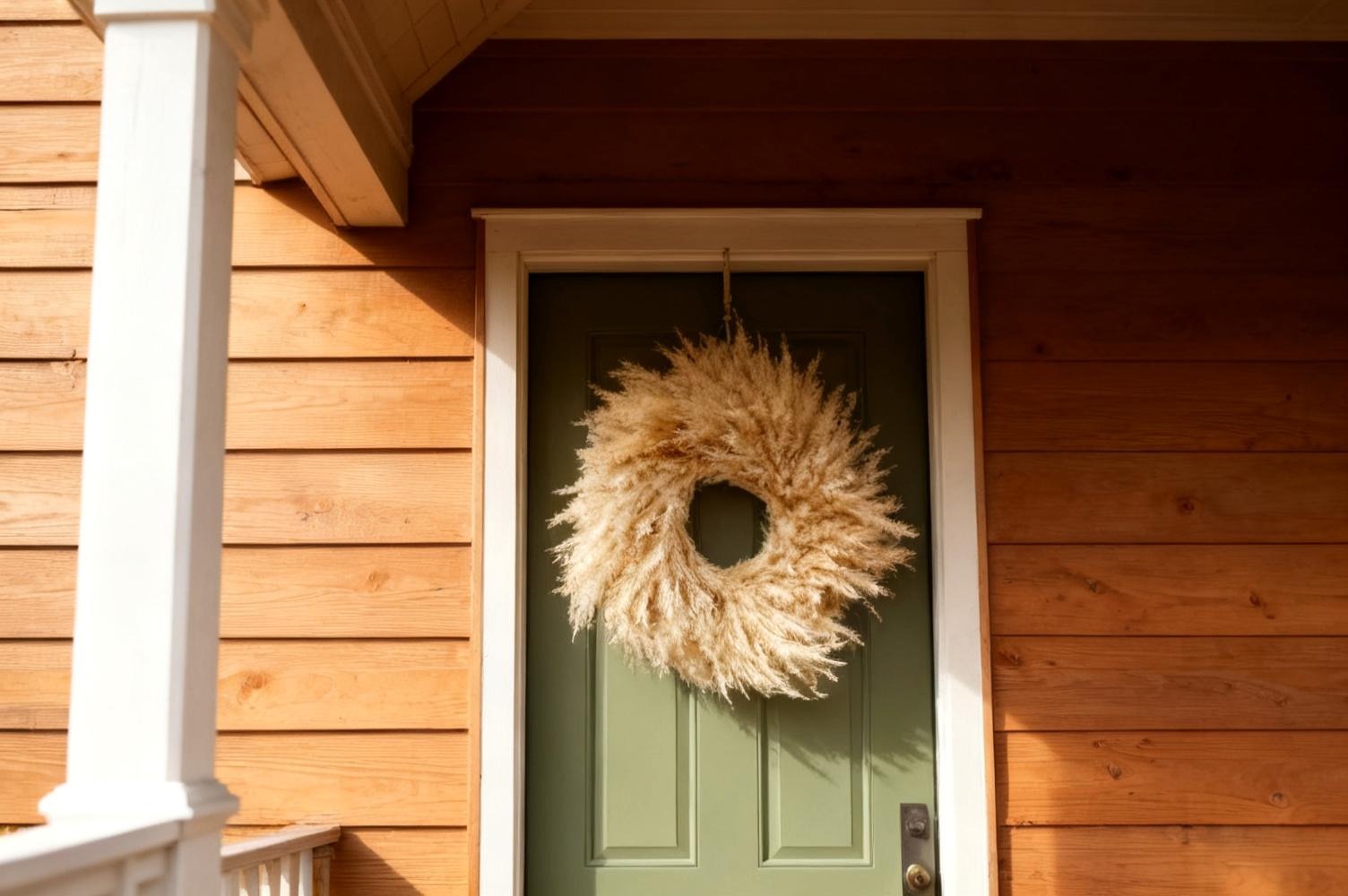 A Dried Fall Wreath That Lasts Past October