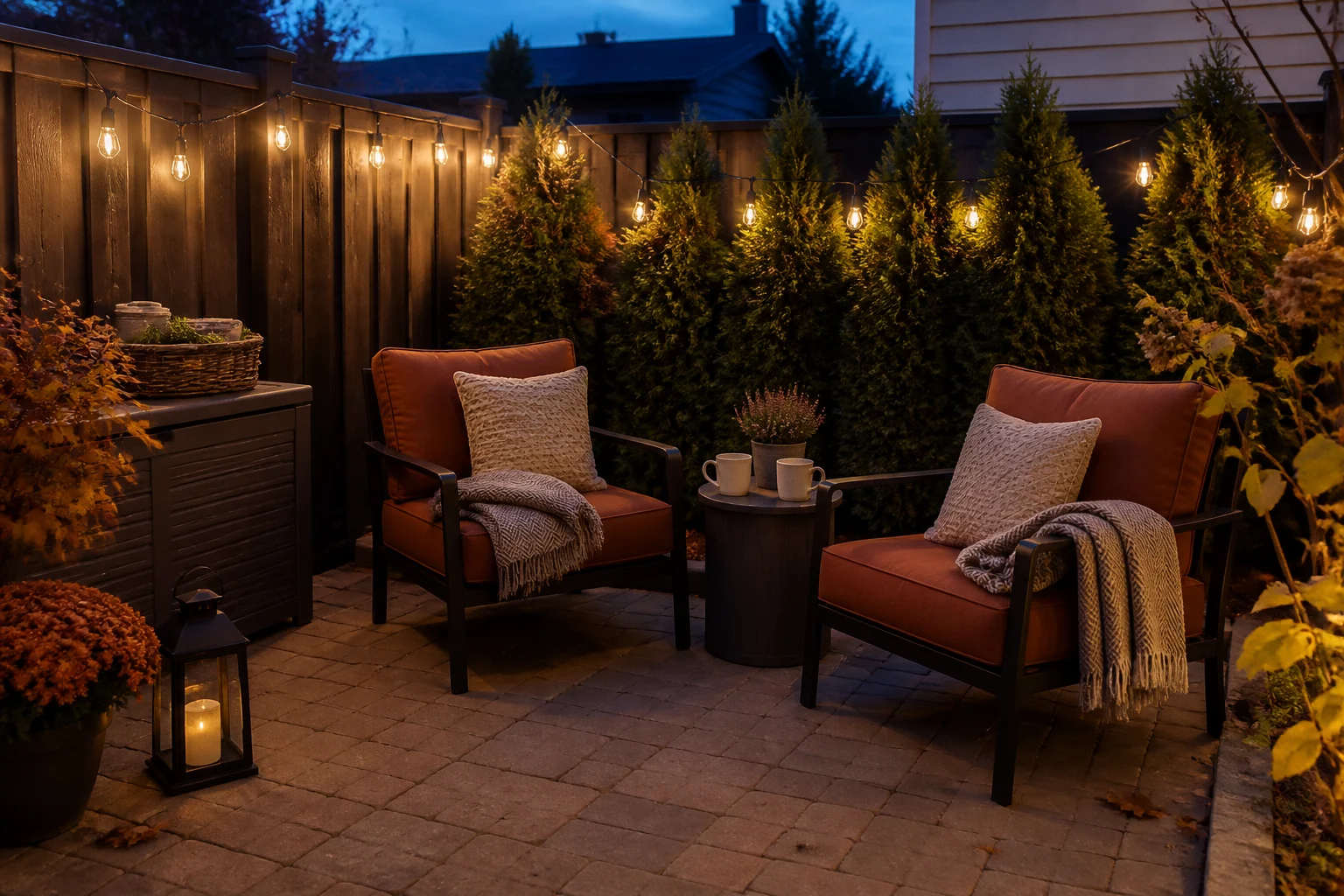 A Fall Backyard Corner You'll Still Want to Use shown in a practical, welcoming home or garden setting