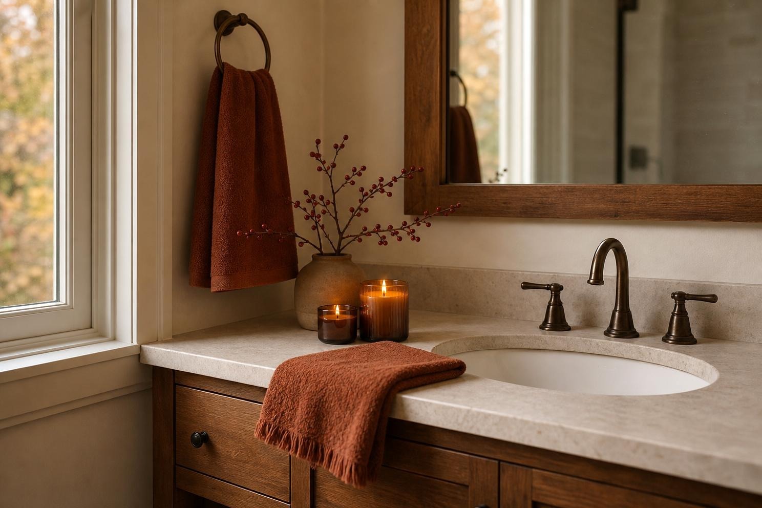 Fall Bathroom Decor Ideas That Survive the Shower