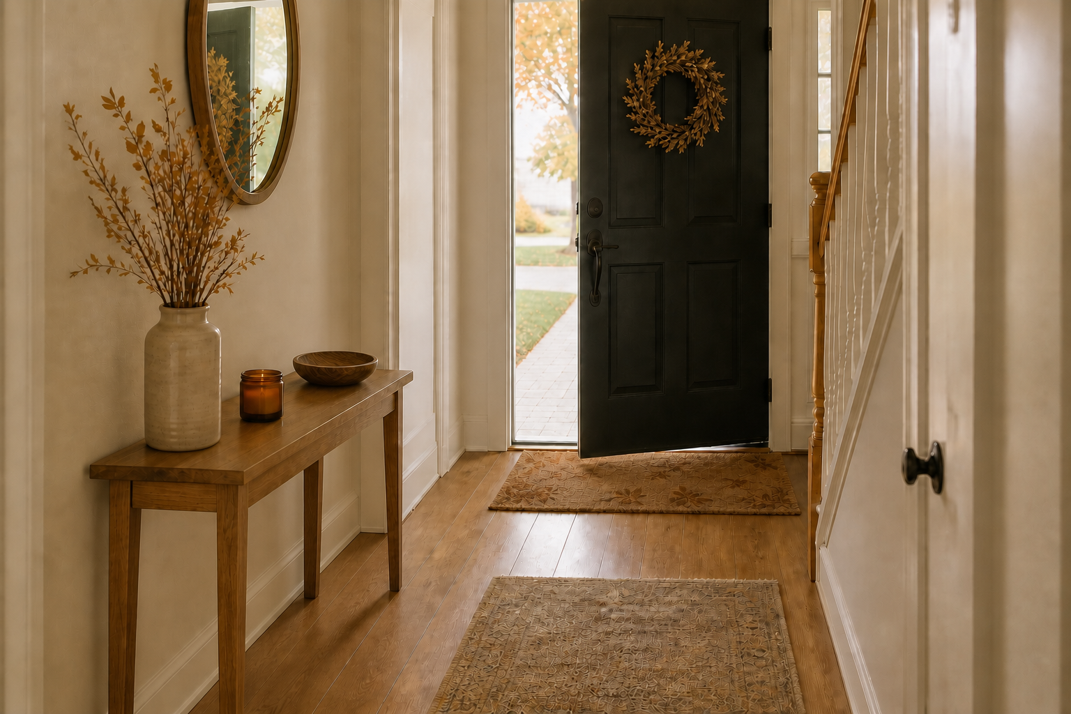 Fall Entryway Decor for a Narrow Entry: 7 Ideas