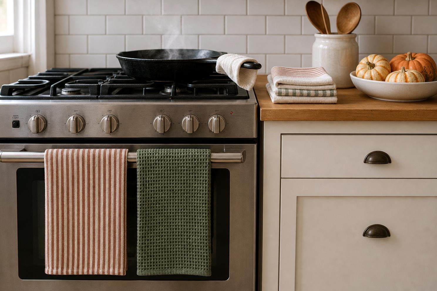 Cozy Fall Kitchen Towels That Still Dry a Dish