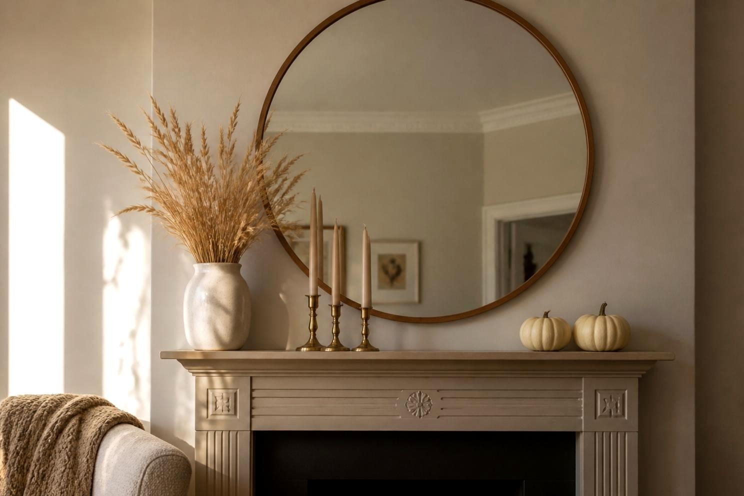 Fall Mantel Decor Ideas That Fix the Proportions
