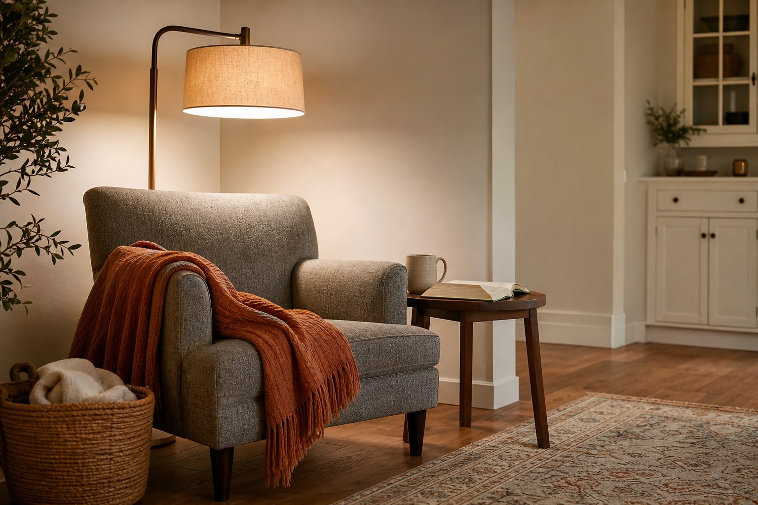 A Fall Reading Corner That Feels Good After Dinner