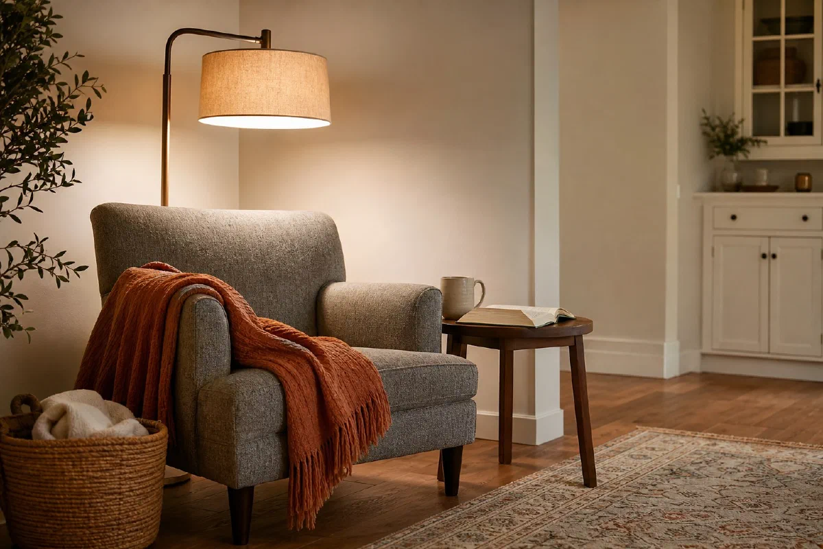 A Fall Reading Corner That Feels Good After Dinner