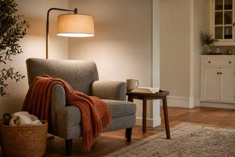 A Fall Reading Corner That Feels Good After Dinner