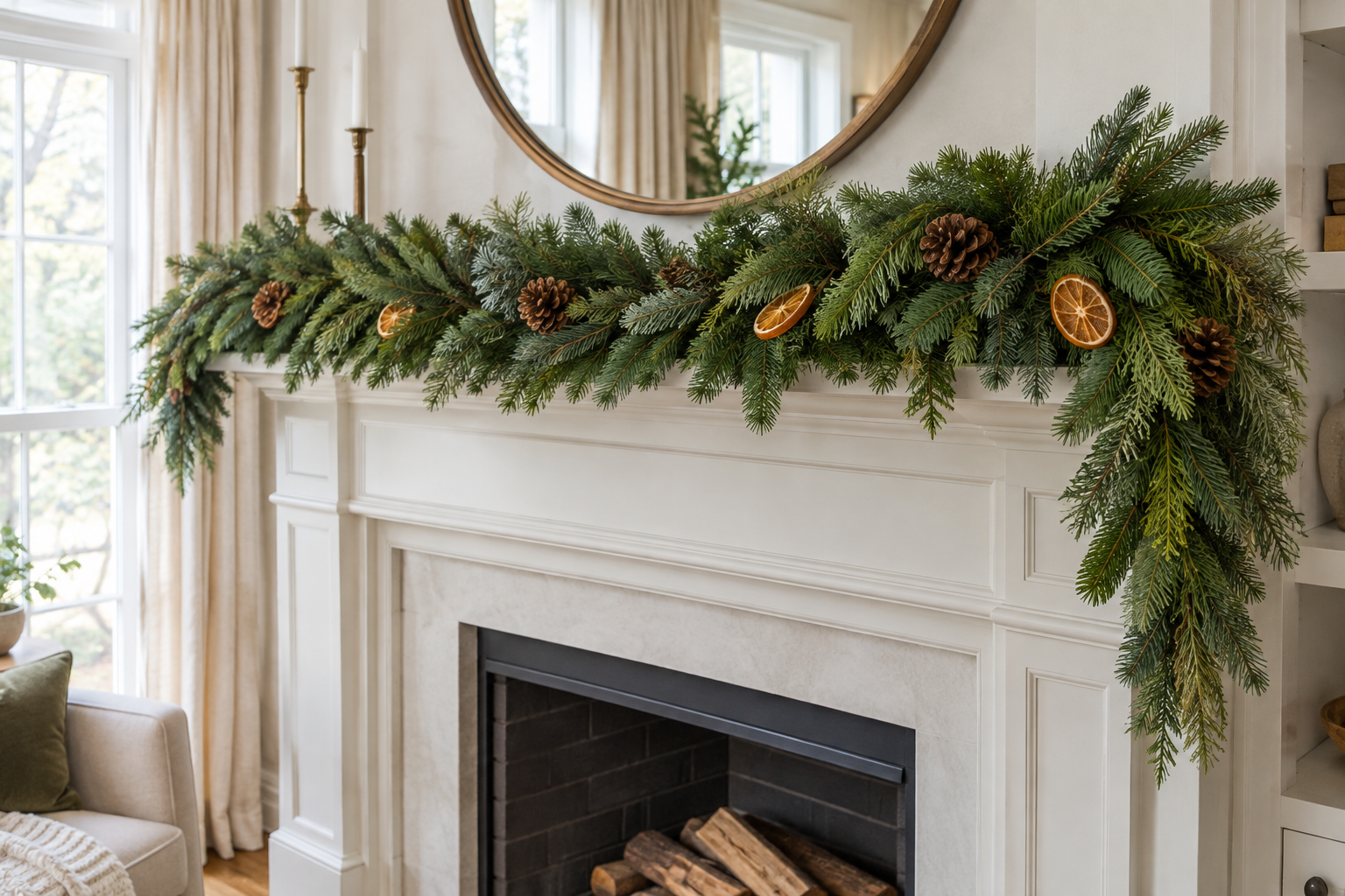Faux Christmas Garland That Doesn't Look Fake: Fluff, Double, and Bend It
