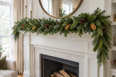 Faux Christmas Garland That Doesn't Look Fake: Fluff, Double, and Bend It