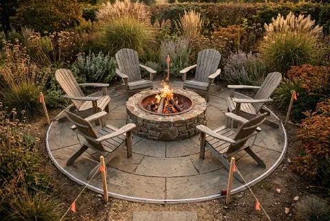 Fire Pit Seating Area Size: 12 to 25 Feet by Group