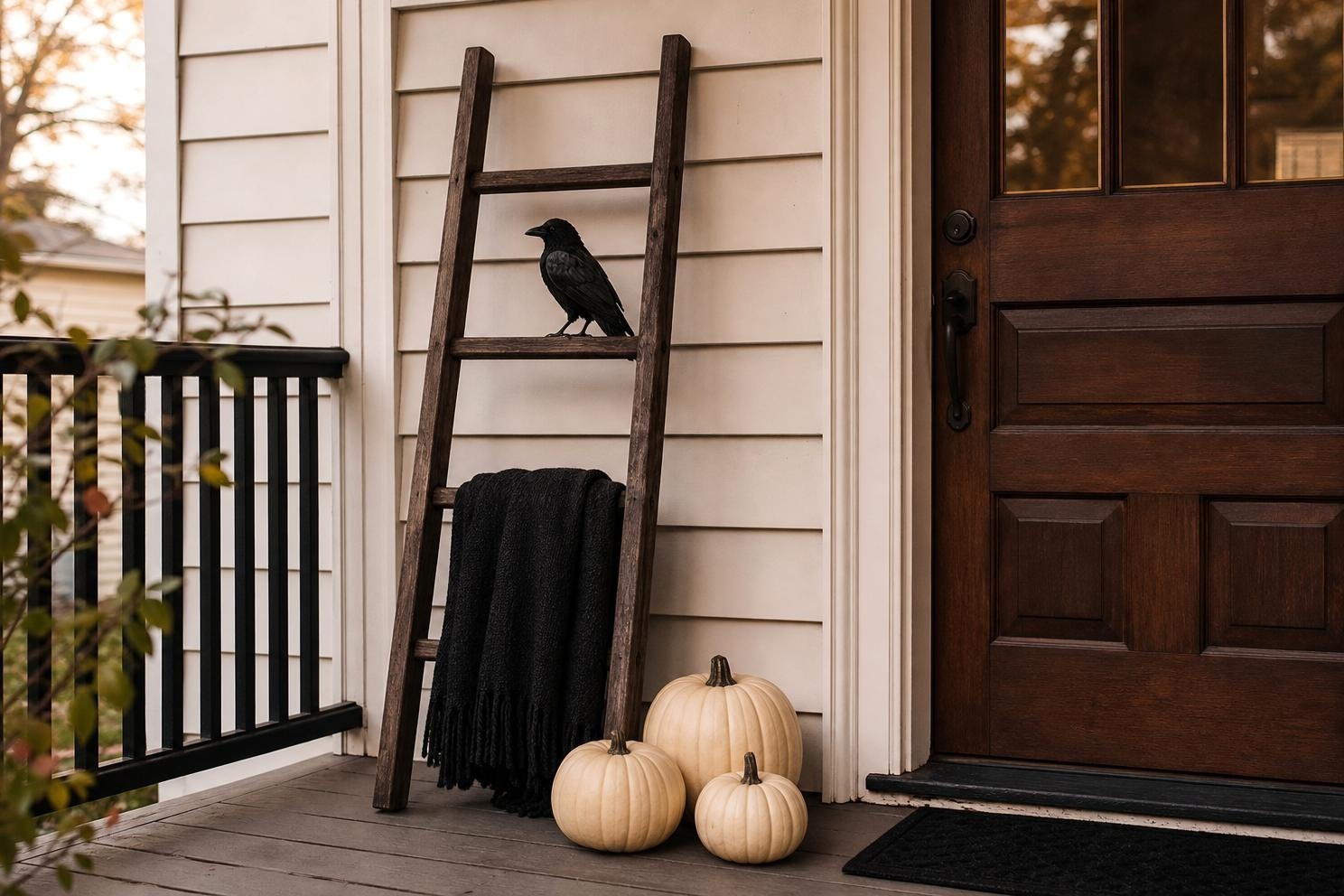 Halloween Ladder Decor Ideas for Indoors and Out