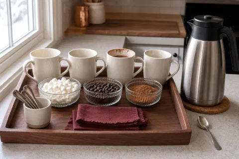 7 Hot Cocoa Bar Ideas That Fit on One Tray