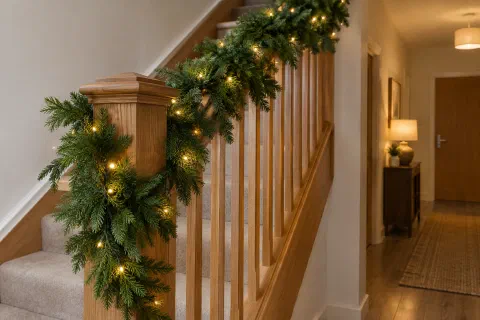 Lighted Christmas Garland When There Is No Plug Anywhere Near