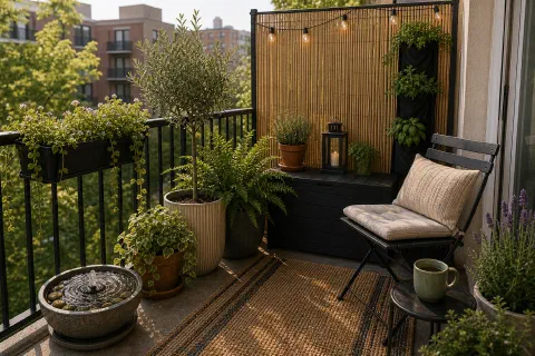How to Make a Rental Balcony Feel Like a Little Backyard