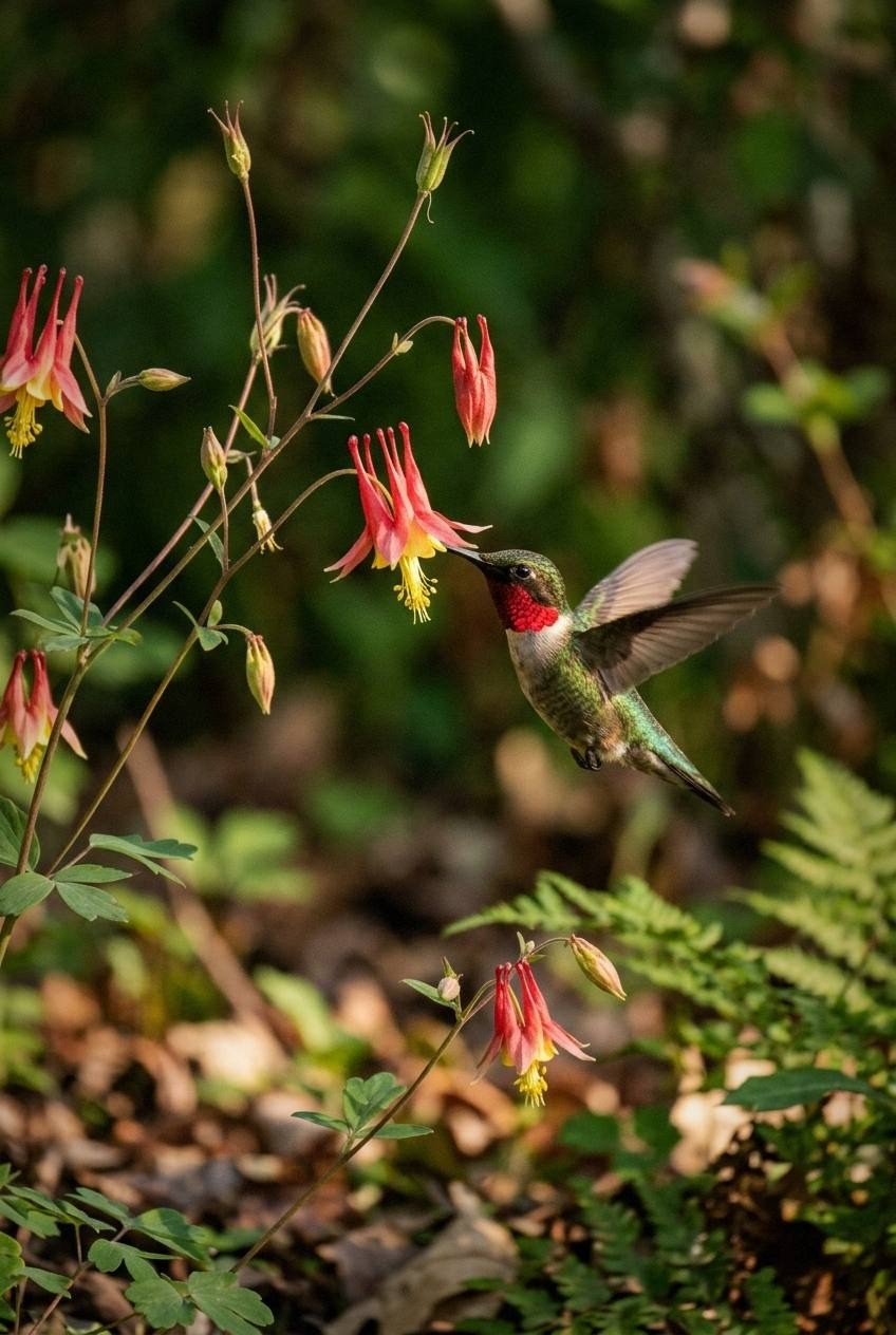 Monarch butterfly feeding on purple coneflower blooms with orange petals visible in native garden setting