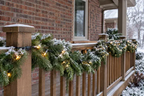 Outdoor Christmas Garland That Survives Winter Wind and Rain