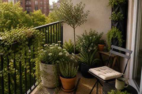 Potted Plants for an Apartment Balcony That Still Feels Bare
