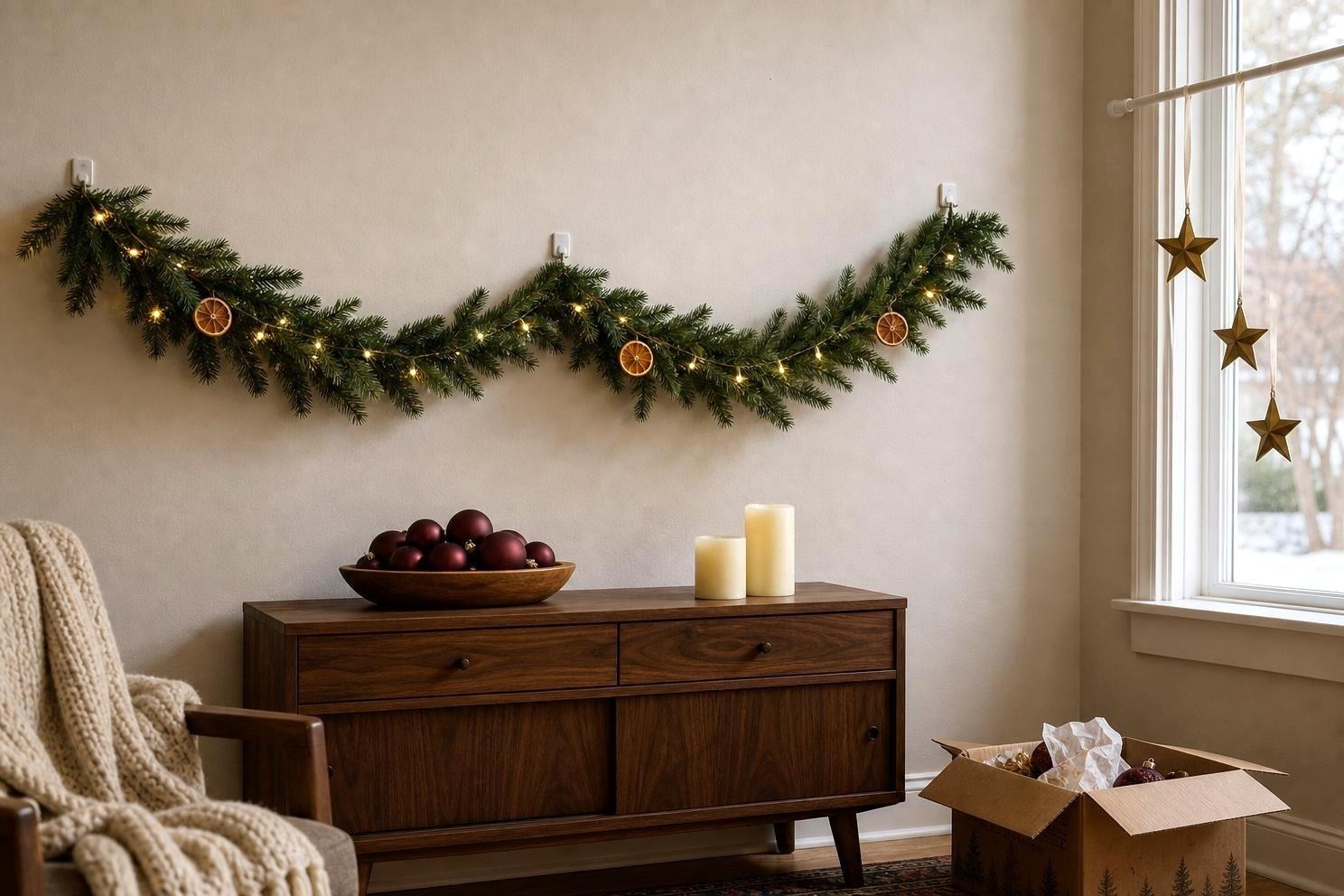 Renter Friendly Christmas Decor With No Nails